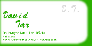 david tar business card
